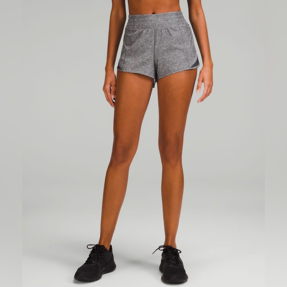 hotty hot high rise 2.5 heathered black size 6